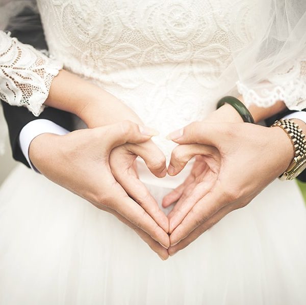 Married Hands in a Heart Shape
